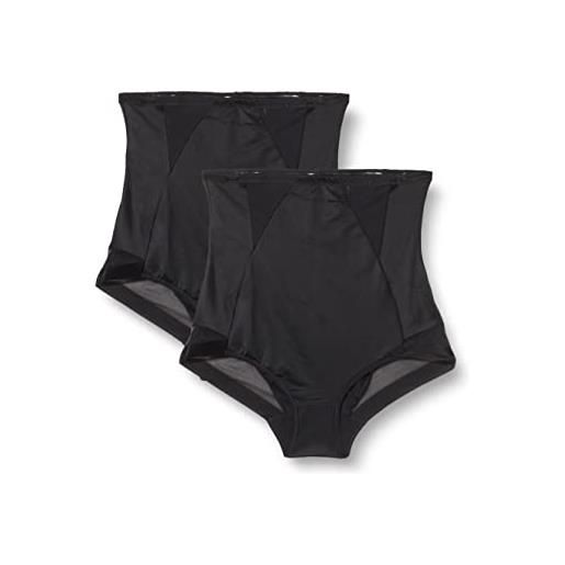 Playtex guaina intimo modellante perfect silhouette comfort donna x2, nero (black), m