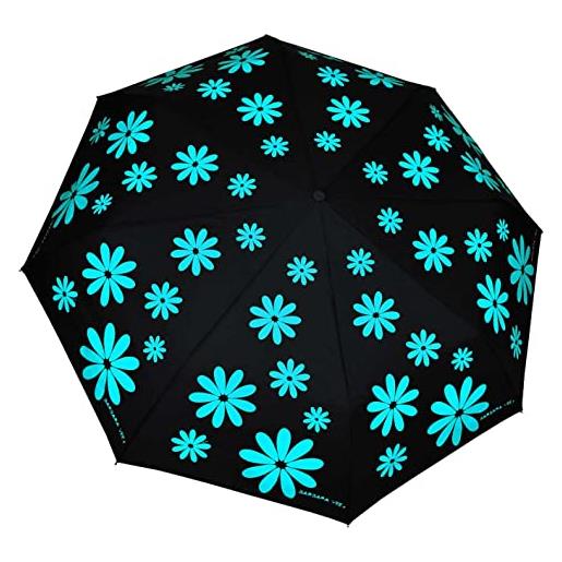 H.DUE.O barbara vee H.DUE.O by design fiori. Mini ombrello tascabile pieghevole antivento leggero donna. Ombrello pieghevole donna manopola fiore [flower power] [lime]