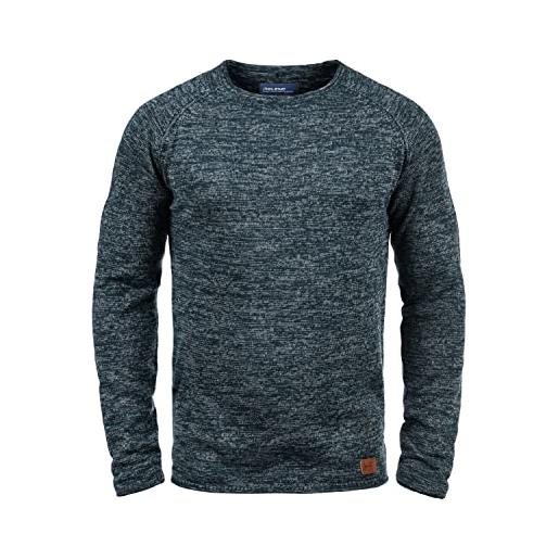 b BLEND blend dan maglione pullover maglieria da uomo con girocollo, taglia: l, colore: black/charcoal (71527)
