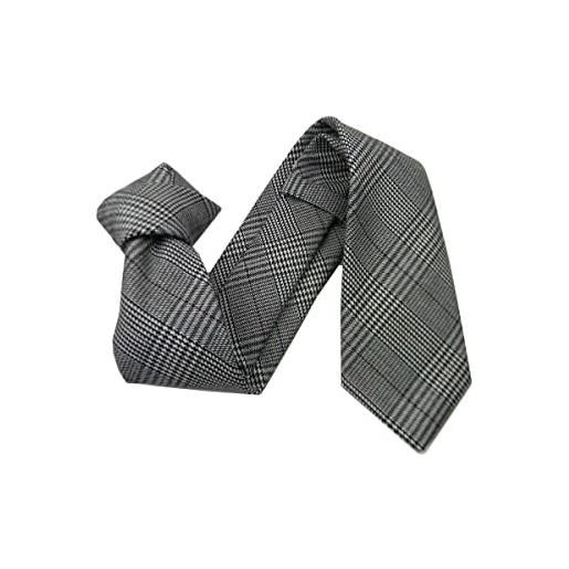 Avantgarde - cravatta lana uomo a quadri tartan beige cravatte in lana english style made italy, colore: beige, misura media cm 7