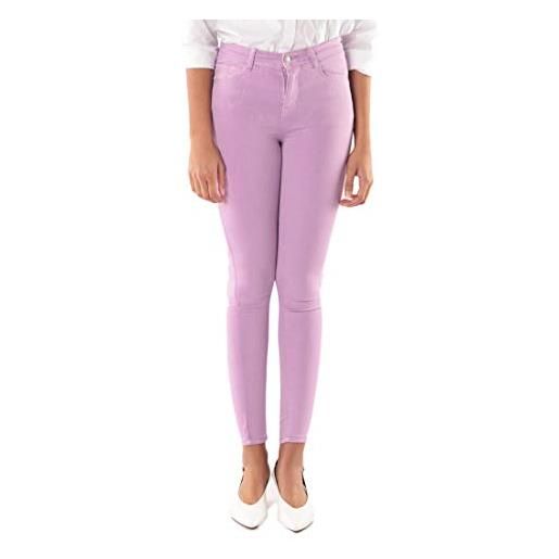 ABILIO pantaloni taglio jeans bianco modello slim elasticizzato casual (pant-13 pant-14)-lilla-small