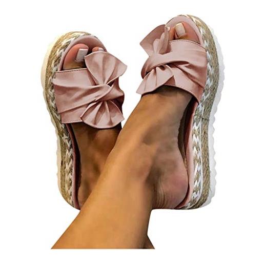 LCpddajlspig pantofole donna soft eleganti estive sandali sandalo casual comodi pantofole ciabatte moda piatte scarpe estive
