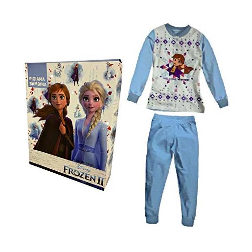 Sabor pigiama bambino invernale frozen, pigiama in felpa, pigiama bambino felpato disney marvel (6210 azzurro, 6 anni)