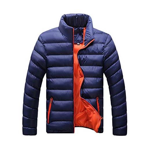 YAOTT uomo piumino elegante caldo invernale cappotto inverno outwear cappotti giacca imbottito giubbini azzurro m