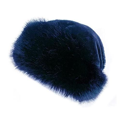 iSpchen berretto a cupola in pelliccia sintetica invernale da donna, cappello addensato caldo invernale con cappello in peluche invernale elasticizzato con protezione per le orecchie