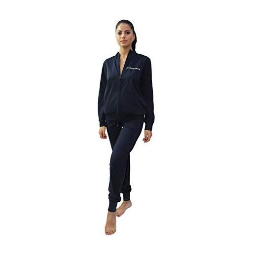 Emporio armani donna tuta giacca, pantalone, cotone 164146cc270 (m, black)