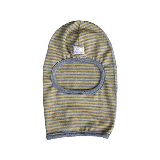 Pickapooh cappello lana merino passamontagna baby boy girl bambini inverno biologico bosse turchese a righe/naturale. 48 cm