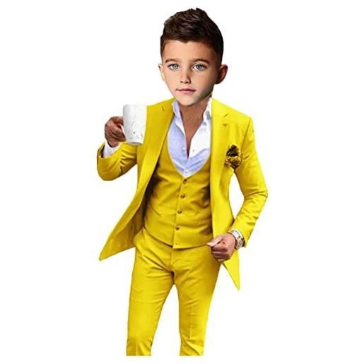 Abito Elegante Bambino Completo Pezzi Bambino Giacca, Gilet E