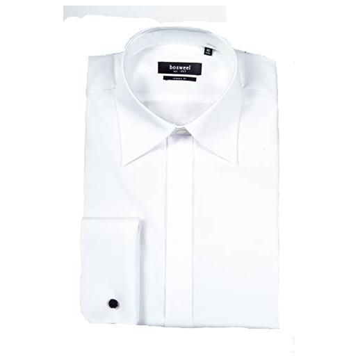 Bosweel - camicia da smoking bianco 42