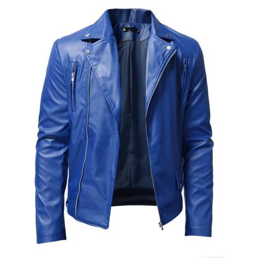 TANGLI giacca da uomo in pelle con collo alla coreana giacca da motociclista in pelle con colletto pieghevole casual giacche in pelle casual da uomo giubbotti bomber nero, rosso, blu, marrone