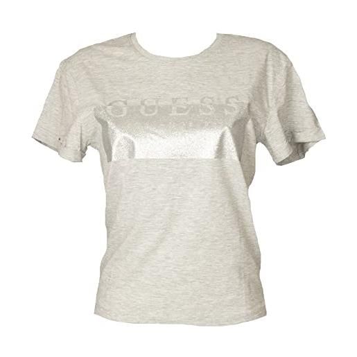 GUESS t-shirt donna maglietta morbida manica corta girocollo con logo articolo q2pi10kakc1, lhy grigio chiaro, s
