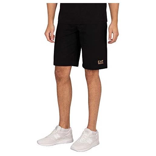 EA7 uomo pantaloncini con logo, nero, xs