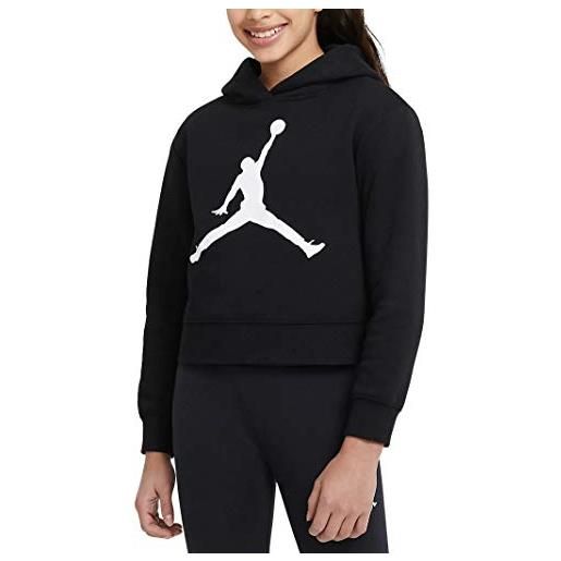 Nike jordan felpa da ragazza con cappuccio jumpman core nera - 45a442-023 (s)
