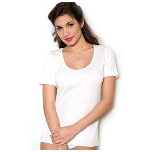 Liabel 2 t-shirt donna lana e cotone mezza manica (4ª - m - 46)