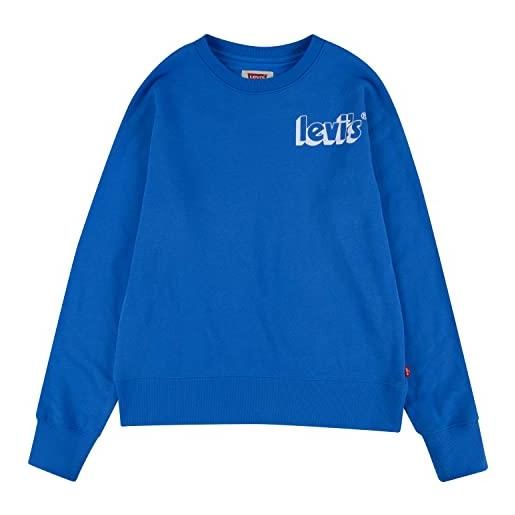 Levi's lvb logo crewneck sweatshirt bambini e ragazzi, blu palazzo, 14 anni