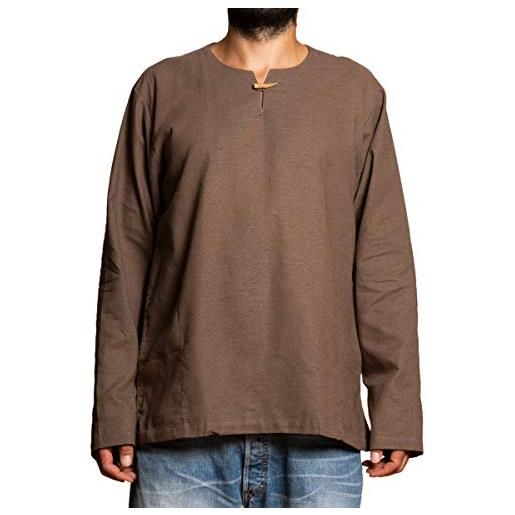 PANASIAM shirt t01, cotton, brown, m, longsleeve