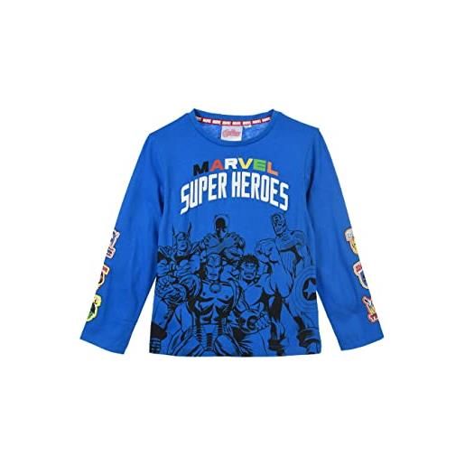 Sun City maglia marvel avengers maglietta bambino maniche lunghe in cotone ufficiale 5561