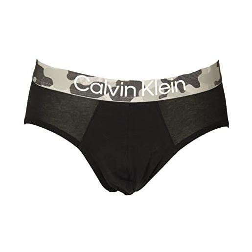 Calvin Klein slip uomo ck elastico a vista cotone elasticizzato underwear articolo nb2976o brief limited edition, ub1 black, m