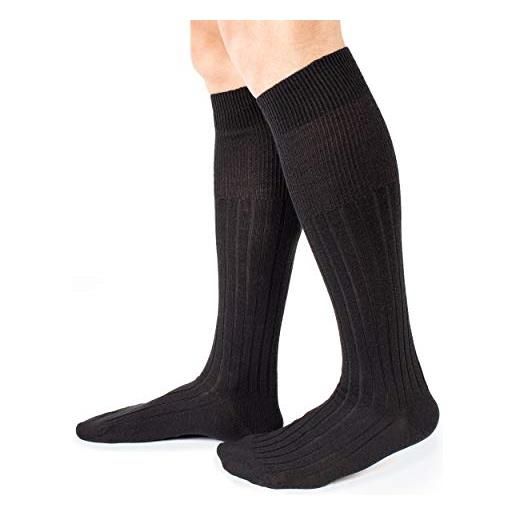 Ciocca calza lunga costa larga pura lana lambswool - 3/6 paia - made in italy [505_020_115_6]
