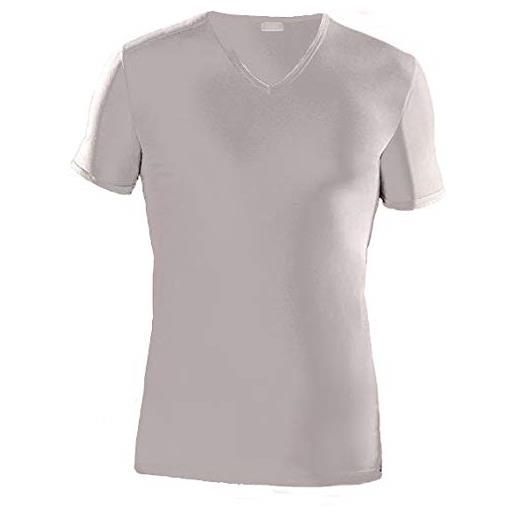 Liabel 3 t-shirt corpo uomo scollo a v interno lana e cotone sulla pelle bianco art. 5121/53 (5/l)