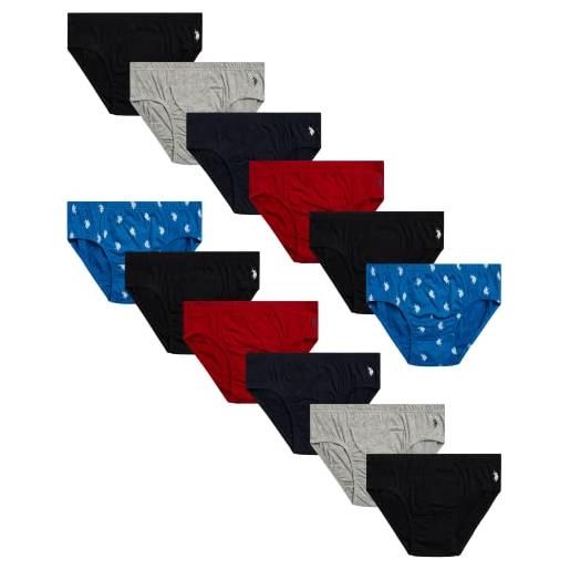 U.S.POLO ASSN. u. S. Polo assn. Men?S underwear?Low rise briefs with contour pouch (12 pack), size large, black/red/blue