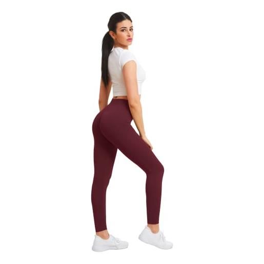 FGM04 frida leggings donna fitness pantaloni shape-up 2.0 - pancia piatta - vestibilità slim - aiuta a ridurre cellulite e adiposità (xs-s, marrone)