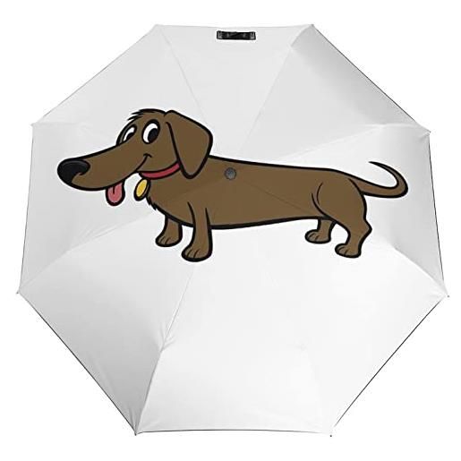 RBAZYFXUJ ombrello pieghevole, ombrello bassotto, ombrello da viaggio aperto e vicino per antivento, impermeabile, stile: , taglia unica