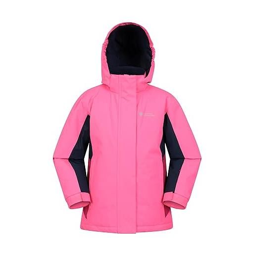 Mountain Warehouse honey - giacca da sci bambino - giacca resistente alla neve, polsini regolabili, rivestimento in pile, invernale iris marina 9-10 anni