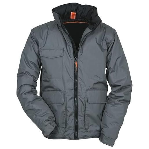 NSTF taglie forti uomo giubbotto giacca a vento invernale imbottito fino 7xl no maxfort (5xl, grigio)