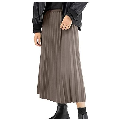 Kobilee gonna scozzese donna casual taglie forti aderente gonna elasticizzata curvy midi gonna invernale inverno vintage gonna plissettata vita alta al ginocchio gonna lunga elegante