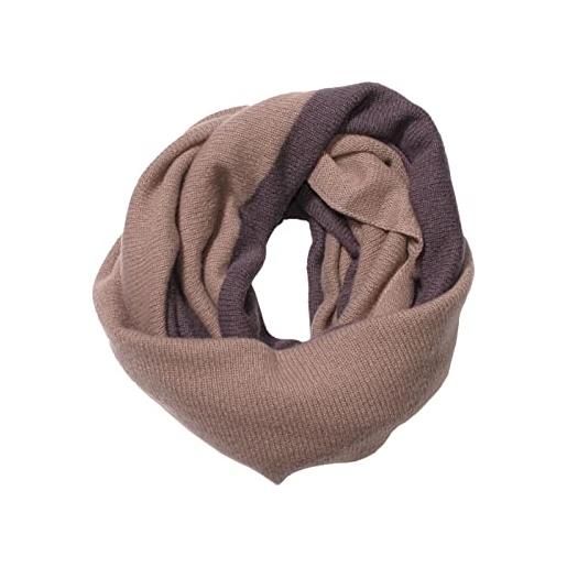 Duemme Maglieria Cashmere - donna, scaldacollo, sciarpa, sciarpa ad anello, 100% cachemire (rosa, carta da zucchero, taglia unica)