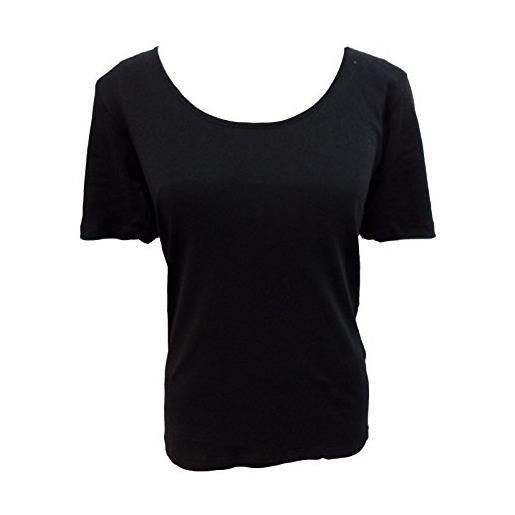 JADEA 3 t-shirt mezza manica donna caldo cotone interlock art. 9206 (7, nero)