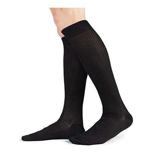 Ciocca calze uomo lunghe costa larga in cotone filo scozia elasticizzato - 6 paia - made in italy