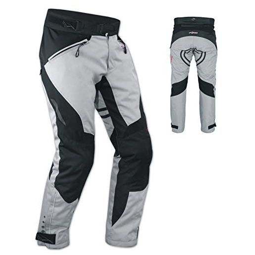 A-Pro pantaloni impermeabile moto imbottitura termica estraibile traspirante grigio 40