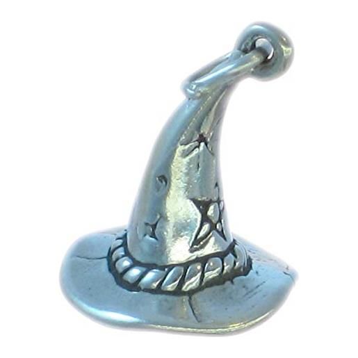 Maldon Jewellery ciondolo in argento sterling con cappello delle streghe dei maghi. 925 x 1 ciondoli della strega del mago
