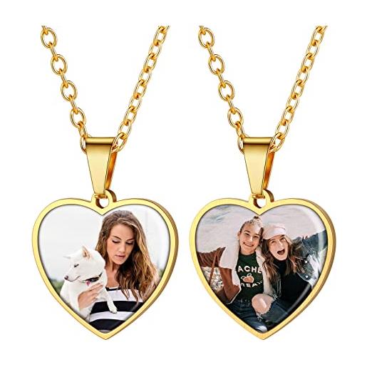 Collana Portafoto Personalizzata Con Ali D'Angelo - Ciondolo Apribile, Regalo Per San Valentino O Festa Della Mamma - Foto 3