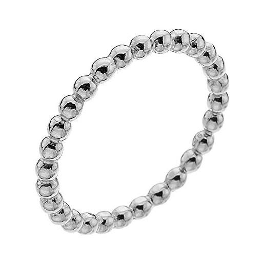 Dew - anello a fascia, con perle in argento sterling, argento, 53 (16.9), colore: silver, cod. 2004hpm