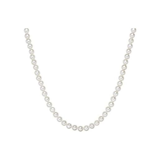 Valero Pearls catena da donna in argento sterling 925 con rodio con perle coltivate d'acqua dolce bianco 60 cm + 5 cm 60201622