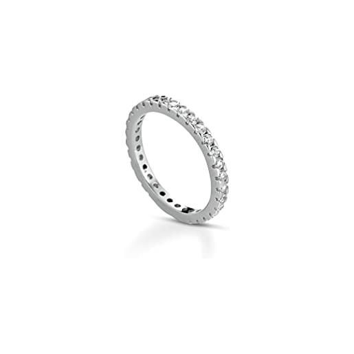 Donipreziosi anello donna veretta infinity in argento 925% con zirconi bianchi 2 mm taglio brillante (18)