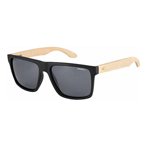 O'neill men's polarized sunglasses - matte black / bamboo / solid smoke lens - onharwood2.0-104p size 57-17-142 mm. 