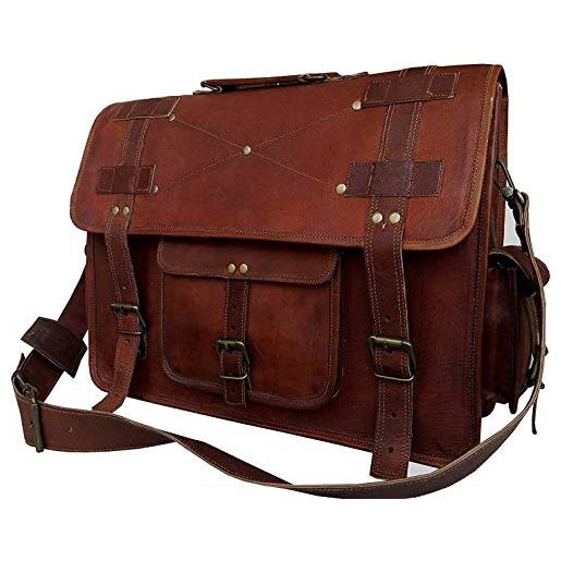 Borsa portadocumenti per Laptop da uomo CONTACT'S borsa in vera pelle per  borsa a tracolla Vintage