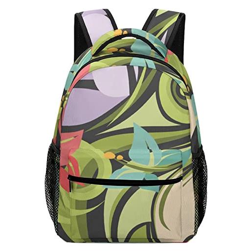 LafalPer zaino casual moda borsa da scuola adolescente stampa classico backpack zaino porta pc per università pianta farfalla ragazza