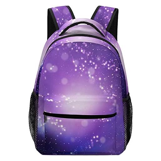 LafalPer zaino casual moda borsa da scuola adolescente stampa classico backpack zaino porta pc per università spazio viola misterioso