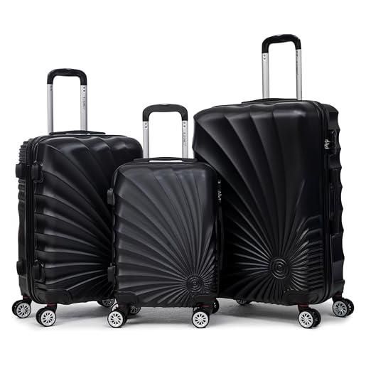 Valigie R.Leone Set 3 Pezzi - Trolley Rigido ABS, 8 Ruote, Lusso Lilla, Taglie S, M, L Per Viaggi - Foto 12