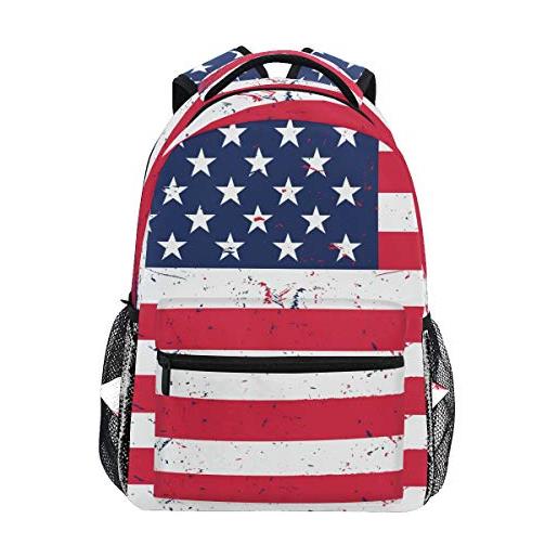 FVFV arte bandiera americana striscia stella zaino per bambini zaini ragazze ragazzi bookbag borsa capretto zainetti per studenti da viaggio per laptop