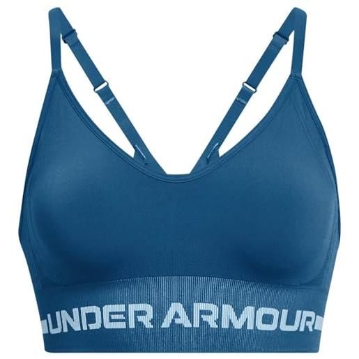 Under Armour reggiseno lungo senza cuciture a basso impatto, sportivo donna, grove verde / / bianco, xl