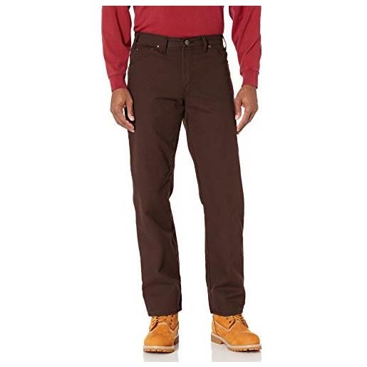 Dickies jeans da uomo relaxed fit straight leg duck carpenter, cioccolato, 34w x 34l