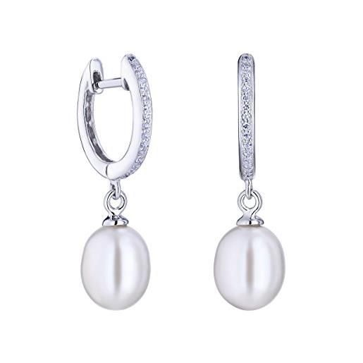 VIKI LYNN orecchini pendenti in argento sterlina con perla aaa 8,5-9mm orecchini da donna con perle d'acqua dolce coltivata
