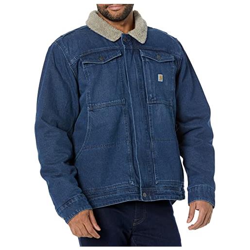 Carhartt giacca invernale da uomo relaxed denim sherpa lined, faggio, m