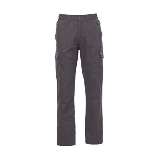 PAYPER forest polar pantalone da uomo invernale 100% cotone chiusura zip portametro tasche anteriori laterali posteriori (nero, xxl)